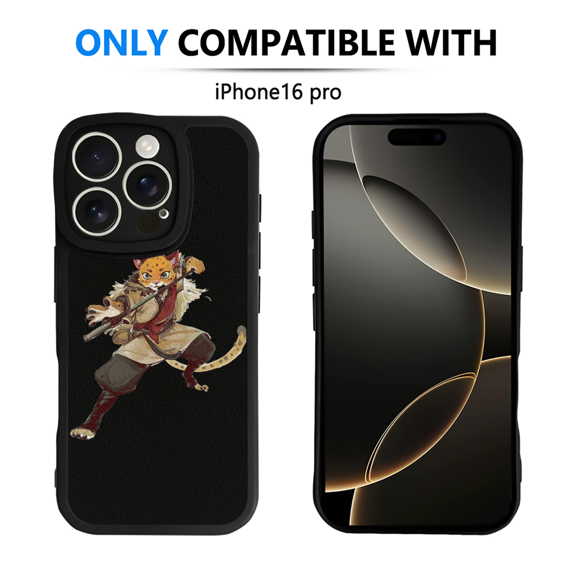 （画像用） Ne Zha 2 ナタ 魔童の大暴れ 【iPhone 16シリーズ対応】シリコンスマホケース（レザー調） 材質：シリコン